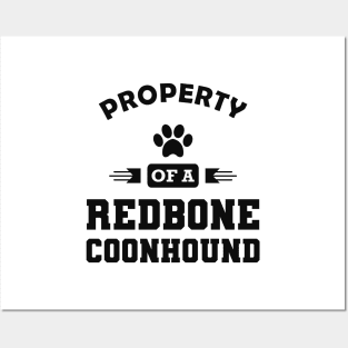 Redbone Coonhound Dog - Property of a redbone coonhound Posters and Art